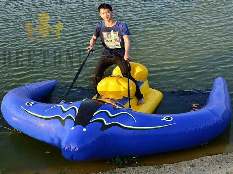 3.6*2.4M Inflatable Towable Water Sports Inflatable Flying Fish Tube Flying Fish Manta Ray For Water Game With Air Pump 3.6*2.4M Inflatable Towable Water Sports Inflatable Flying Fish Tube Flying Fish Manta Ray For Water Game With Air Pump