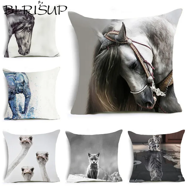 BLRISUP Cartoon Animal Horse Pattern Pillow Case Cover Fox Elephant Pillows Cover For Waist Cojines Home Decorative Pillowcase
BLRISUP Cartoon Animal Horse Pattern Pillow Case Cover Fox Elephant Pillows Cover For Waist Cojines Home Decorative Pillowcase