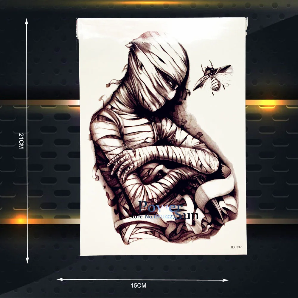 Egypt Mummy Designs Waterproof Temporary Tattoo Men Black Spray Body Art Arm Tattoo Sketch 21x15CM Women Chest 3D DIY Tatoo Back
Egypt Mummy Designs Waterproof Temporary Tattoo Men Black Spray Body Art Arm Tattoo Sketch 21x15CM Women Chest 3D DIY Tatoo Back
