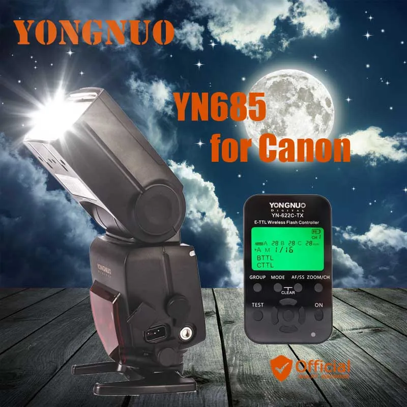 YONGNUO YN685 C Flash Speedlite GN60 Wireless TTL HSS 1/8000S+Transmitter for Canon 1d 1ds 1dx 5d ii iii 7d 70d 60d 50d 40d 700d
YONGNUO YN685 C Flash Speedlite GN60 Wireless TTL HSS 1/8000S+Transmitter for Canon 1d 1ds 1dx 5d ii iii 7d 70d 60d 50d 40d 700d