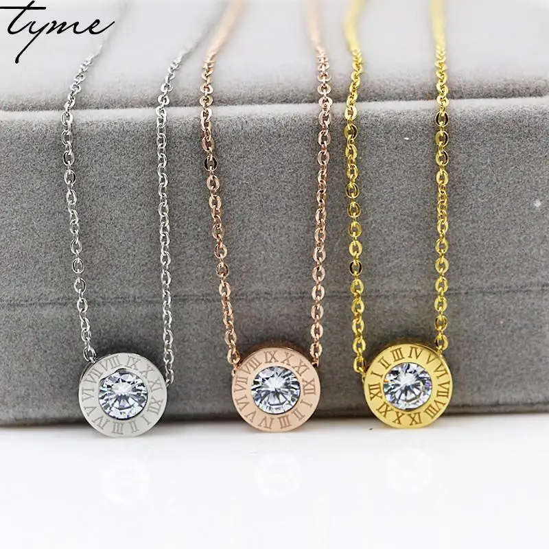 titanium steel Rose gold necklace Mosaic gold necklace collarbone chain The girl brief paragraph circular single drill jewelry
titanium steel Rose gold necklace Mosaic gold necklace collarbone chain The girl brief paragraph circular single drill jewelry