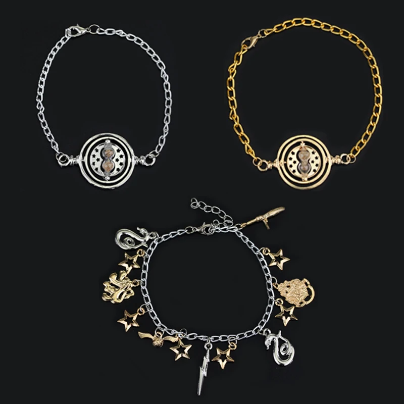 Movie Bracelet Hermione Granger Rotating Horcrux Time Turner Bracelets Time Converter Time-Turner Chain Link Bangle
Movie Bracelet Hermione Granger Rotating Horcrux Time Turner Bracelets Time Converter Time-Turner Chain Link Bangle