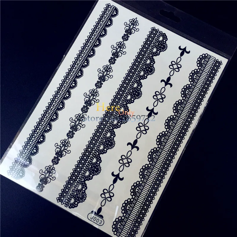 1PC Sexy Flash Waterproof Tattoo Black Lace Flower Necklace Bracelet Tattoo Fake Jewel HBJ03 Temporary Tattoo Sticker For Women
1PC Sexy Flash Waterproof Tattoo Black Lace Flower Necklace Bracelet Tattoo Fake Jewel HBJ03 Temporary Tattoo Sticker For Women