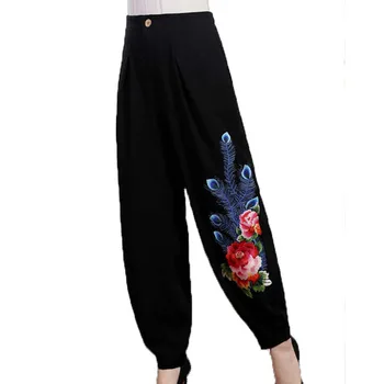 Spring And Summer Vetement Femme Pants Women Casual Wide Leg Pants Vintage Elegant Harajuku Folk-Custom Embroidery Loose
Spring And Summer Vetement Femme Pants Women Casual Wide Leg Pants Vintage Elegant Harajuku Folk-Custom Embroidery Loose