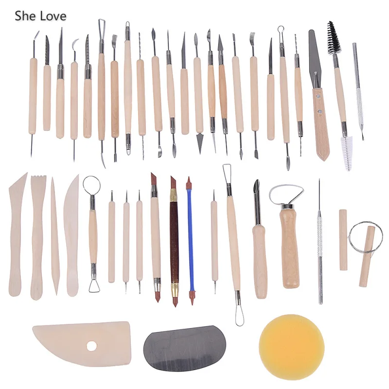 She Love 42Pcs/lot Wood Polymer Clay Carving Knife Pen Pottery Tools Carving Sculpture Shaper Polymer Modeling Clay Tool
She Love 42Pcs/lot Wood Polymer Clay Carving Knife Pen Pottery Tools Carving Sculpture Shaper Polymer Modeling Clay Tool