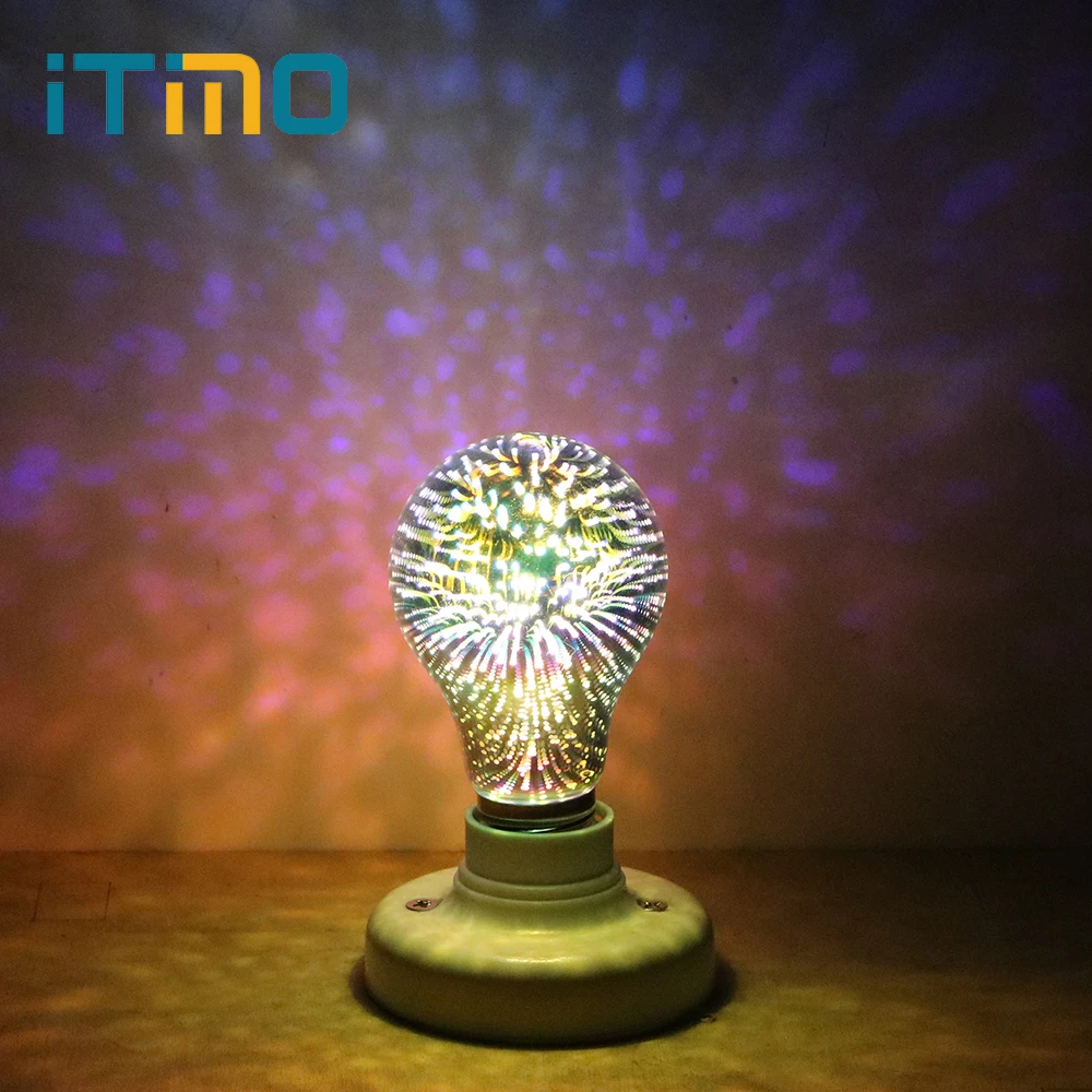 iTimo Stars LED 3D Fireworks Light Bulb E27 4W AC 85-265V Bar Party Holiday Lamp Decorative Edison Bulb Creative Room Decors
iTimo Stars LED 3D Fireworks Light Bulb E27 4W AC 85-265V Bar Party Holiday Lamp Decorative Edison Bulb Creative Room Decors