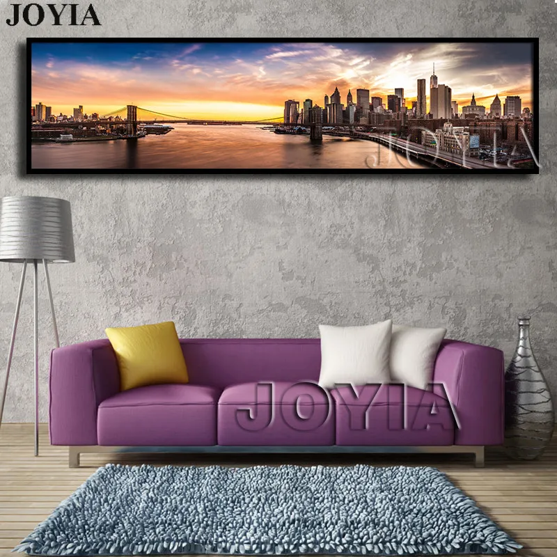 Brooklyn Bridge Panorama Canvas Painting Prints New York Nightfall City Wall Picture For Modern Home Decor Huge Size (No Frame)
Brooklyn Bridge Panorama Canvas Painting Prints New York Nightfall City Wall Picture For Modern Home Decor Huge Size (No Frame)