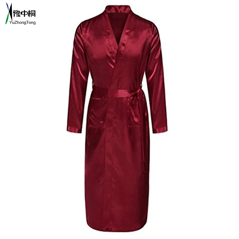 Chinese Men's Wine Red Satin Robe With Belt Kimono Bathrobe Gown Nightgown Sleepwear Home Leisure Pajamas S M L XL XXL TBG0611
Chinese Men's Wine Red Satin Robe With Belt Kimono Bathrobe Gown Nightgown Sleepwear Home Leisure Pajamas S M L XL XXL TBG0611