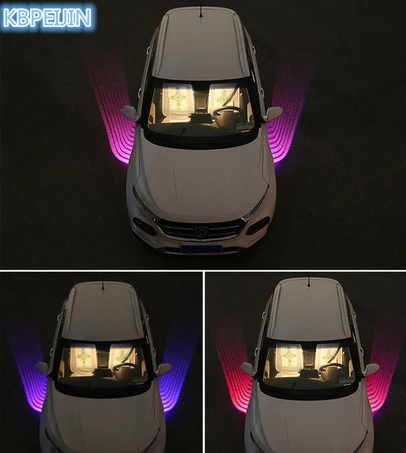 2 шт. автомобильный Стайлинг LED Angel Wings Welcome Light Shadow проектор для Land Rover discovery 3 4 freelander