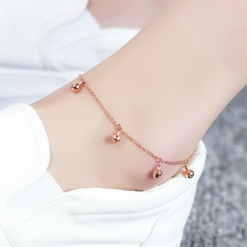 Top Quality 18KGP Rose Titanium Steel Bells Anklet Fashion Brand Women's Jewelry Designer Gift Free Shipping (GA011)
Top Quality 18KGP Rose Titanium Steel Bells Anklet Fashion Brand Women's Jewelry Designer Gift Free Shipping (GA011)