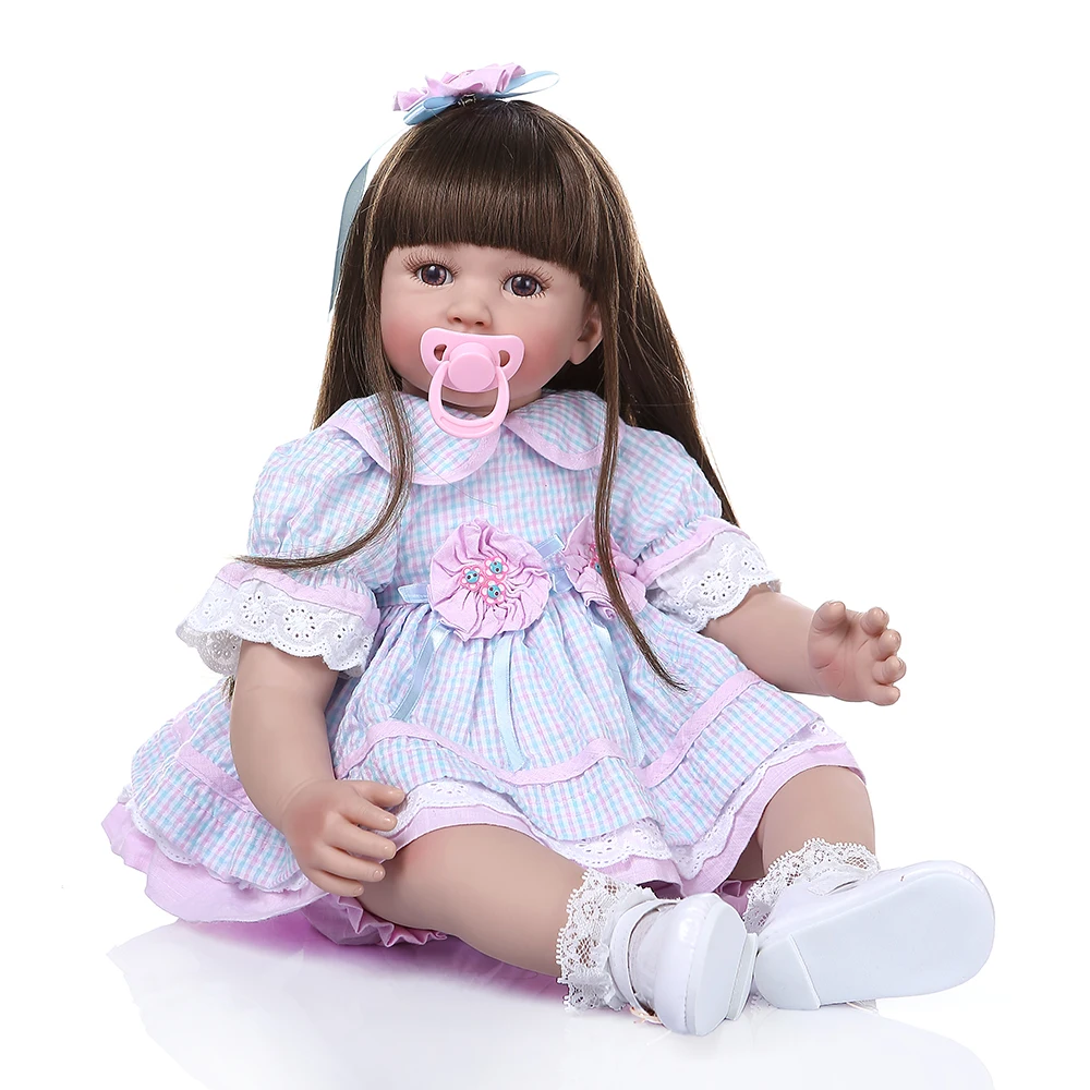 60CM silicone reborn baby doll toy like real vinyl princess toddler long hair babies for girl toys collection doll lifelike
60CM silicone reborn baby doll toy like real vinyl princess toddler long hair babies for girl toys collection doll lifelike