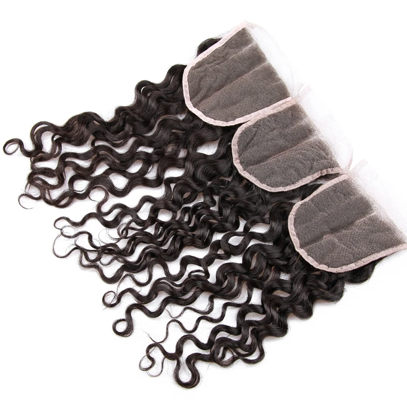 Hot Beauty Hair Lace Closure Water Wave 44 Lace Closure Brazilian Remy Human Hair 10-20 Inch Closure (4)