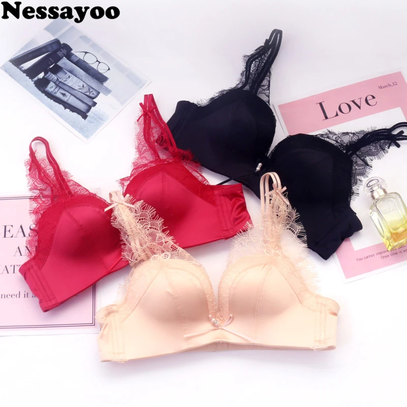 Women Backless Wirefree Underwear Lace Bra Solid Lace Embroidery Bra Bralette Sexy Halfter Bra Female Crop Lingerie Brassiere BH
Women Backless Wirefree Underwear Lace Bra Solid Lace Embroidery Bra Bralette Sexy Halfter Bra Female Crop Lingerie Brassiere BH