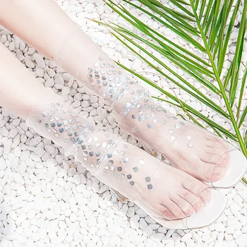 Glitter Socks Fashion Mermaid Fish Scale Sequins Mesh Funny Socks Harajuku Soft Ladies Loose Socks Transparent Elastic Hosiery
Glitter Socks Fashion Mermaid Fish Scale Sequins Mesh Funny Socks Harajuku Soft Ladies Loose Socks Transparent Elastic Hosiery