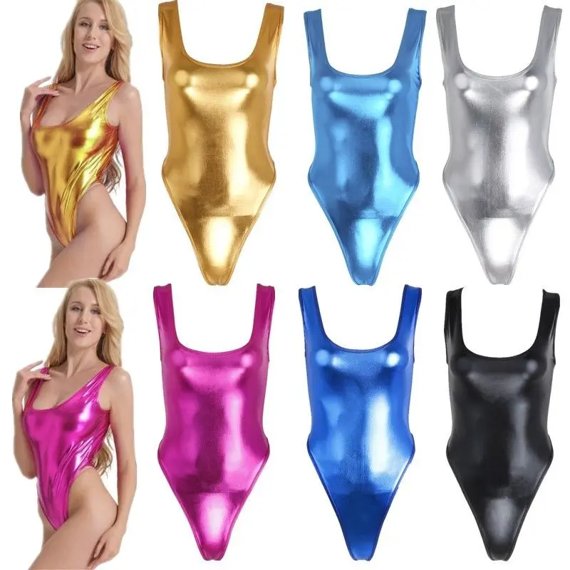 Women Slim Fit Metallic Shiny High Cut Leotard One Piece Bodysuit Swimwear Bikini Dance Wear Lingerie
Women Slim Fit Metallic Shiny High Cut Leotard One Piece Bodysuit Swimwear Bikini Dance Wear Lingerie
