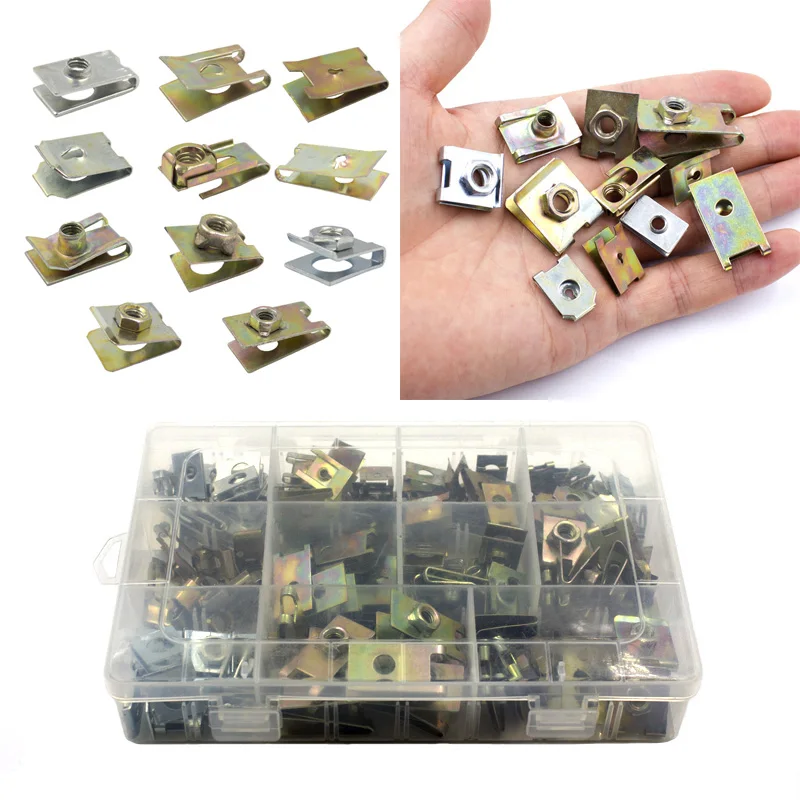 Car Fixed Self-tapping Screw Metal U-Type For Fender Bumper Leaf board Auto Fastener Metal Clips Box
Car Fixed Self-tapping Screw Metal U-Type For Fender Bumper Leaf board Auto Fastener Metal Clips Box
