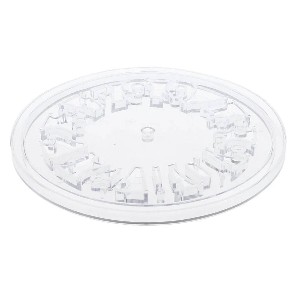 1 Piece Clear Silicone Mold for DIY Wall Clock Arabic Numerals Clock Mould Round DIY Crafts Making Tool - Dia: 165mm