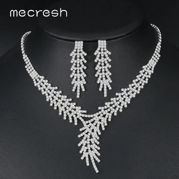 Mecresh Leaf Branch Crystal Bridal Jewelry Sets for Women Silver Color Rhinestone Bridal Necklace and Earring Sets Jewelry TL550
Mecresh Leaf Branch Crystal Bridal Jewelry Sets for Women Silver Color Rhinestone Bridal Necklace and Earring Sets Jewelry TL550