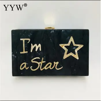 Star Bag Acrylic Clutch Bag Fashion Letter Wallet Small Wedding Handbag Black Marble Eveningbag Woman Party Prom Casual Clutch
Star Bag Acrylic Clutch Bag Fashion Letter Wallet Small Wedding Handbag Black Marble Eveningbag Woman Party Prom Casual Clutch