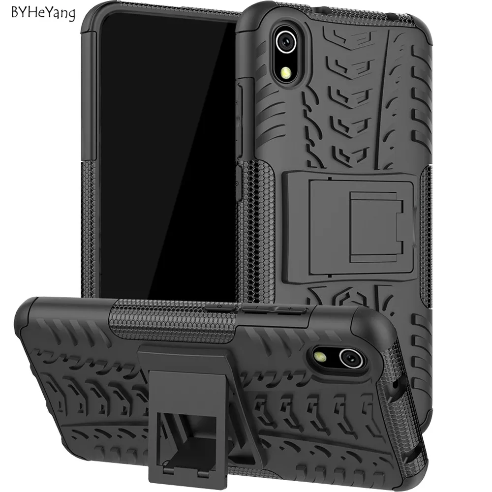 Чехол для Xiaomi Redmi 7A силиконовый чехол из ТПУ и поликарбоната с подставкой