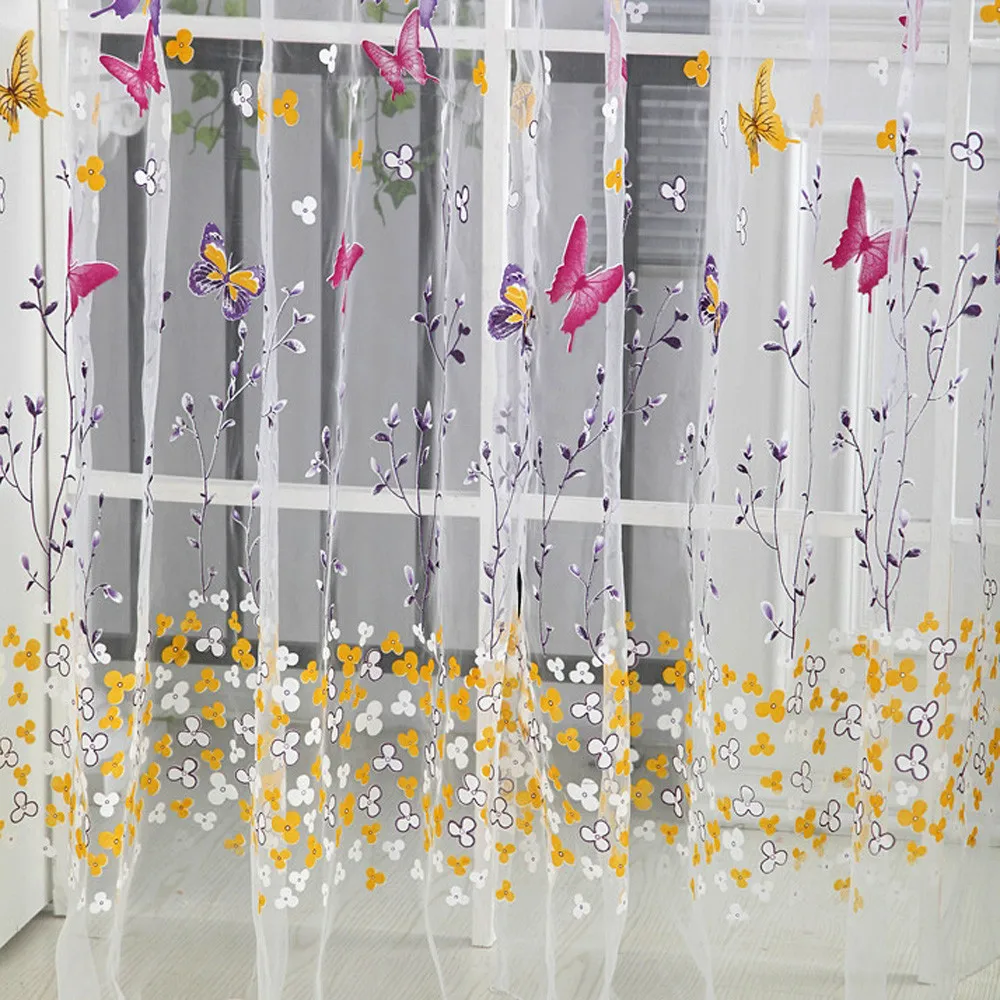 Butterfly Sheer Curtain Tulle Window Treatment Voile Drape Valance 1 Panel Fabric Fashion print 270* 100cm drop shipping s12 25
Butterfly Sheer Curtain Tulle Window Treatment Voile Drape Valance 1 Panel Fabric Fashion print 270* 100cm drop shipping s12 25