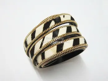 10x2mm Zebra leather Gold chain Flat zebra leather cord Real horse hair leather cord
10x2mm Zebra leather Gold chain Flat zebra leather cord Real horse hair leather cord