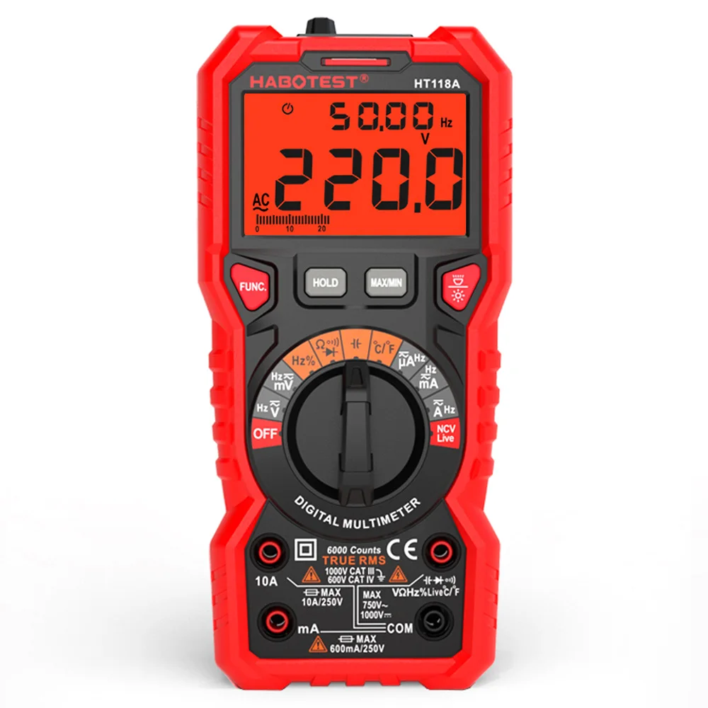 Multimeter AC DC Digital Multimeter Professional Tester Meter Voltmeter Digital LCD Display 6000 counts Meter Tester
Multimeter AC DC Digital Multimeter Professional Tester Meter Voltmeter Digital LCD Display 6000 counts Meter Tester