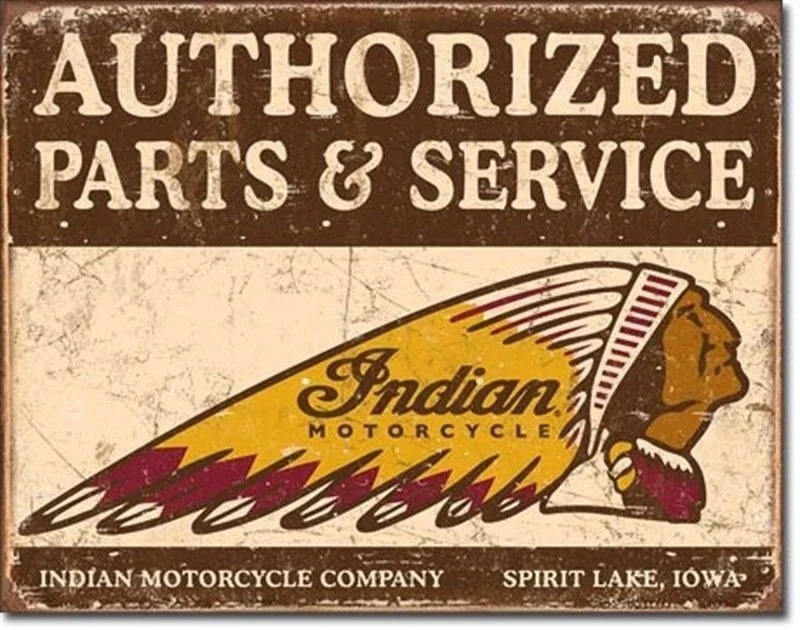 Indian Motorcycle Autrohized Parts and Service Vintage Tin Sign Garage Bar Pub Home Wall Decor Retro Metal Art Poster 20x30CM
Indian Motorcycle Autrohized Parts and Service Vintage Tin Sign Garage Bar Pub Home Wall Decor Retro Metal Art Poster 20x30CM