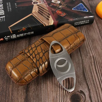 GALINER Genuine Leather Humidor Cigars Tube Cigar Cutter Portable Travel Cigar Humidor Mini Gadgets For Cohiba
GALINER Genuine Leather Humidor Cigars Tube Cigar Cutter Portable Travel Cigar Humidor Mini Gadgets For Cohiba