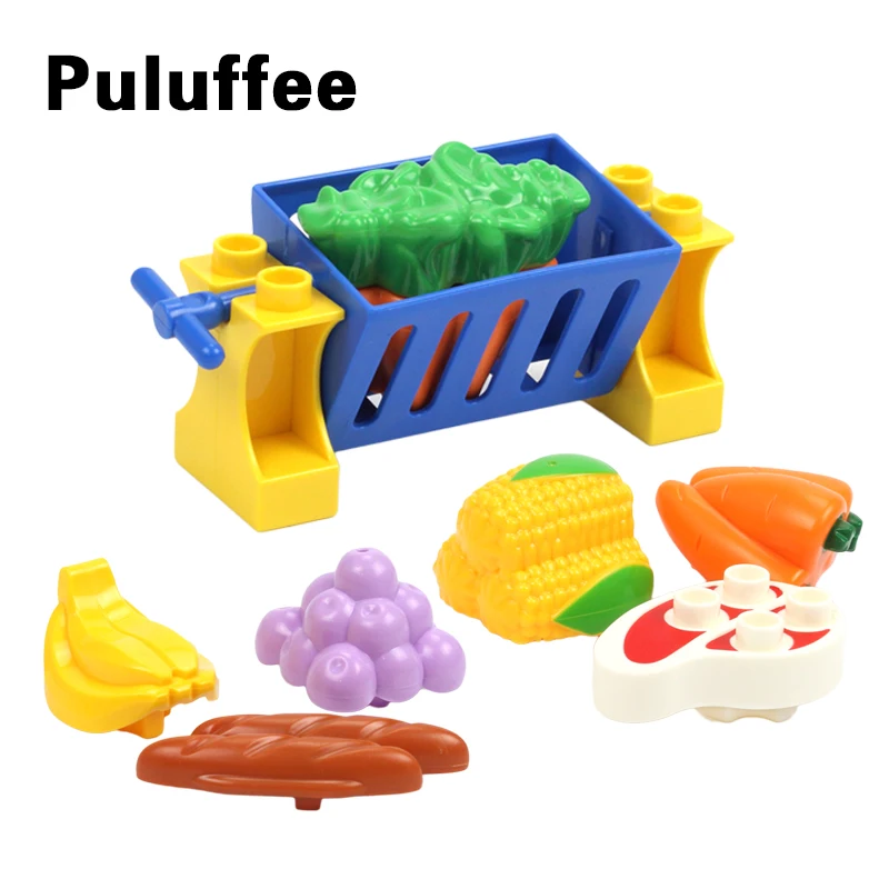 Big Size Diy Building Blocks Carrot Basket Corn Grape Bread Banana Accessories For Children Compatible With Duplo Bricks Toys
Big Size Diy Building Blocks Carrot Basket Corn Grape Bread Banana Accessories For Children Compatible With Duplo Bricks Toys