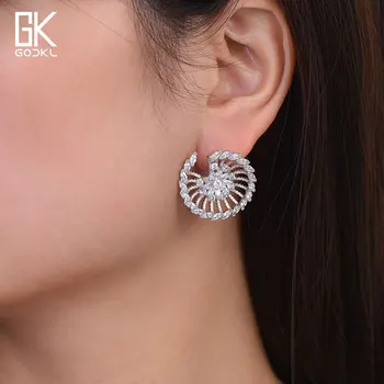 GODKI Trendy Korean Leaf Wheel Elegant Stud Earrings For Women Wedding Cubic Zirconia Bohemian Bridal Stud Earrings 2018
GODKI Trendy Korean Leaf Wheel Elegant Stud Earrings For Women Wedding Cubic Zirconia Bohemian Bridal Stud Earrings 2018