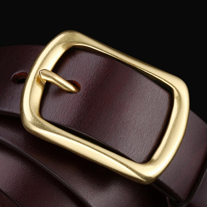 WULEKUE Top Quality Cowhide Leather Belt For Men 100% Genuine Leather Stainless Steel Pin Buckle Belt First Layer Cow Skin Strap
WULEKUE Top Quality Cowhide Leather Belt For Men 100% Genuine Leather Stainless Steel Pin Buckle Belt First Layer Cow Skin Strap