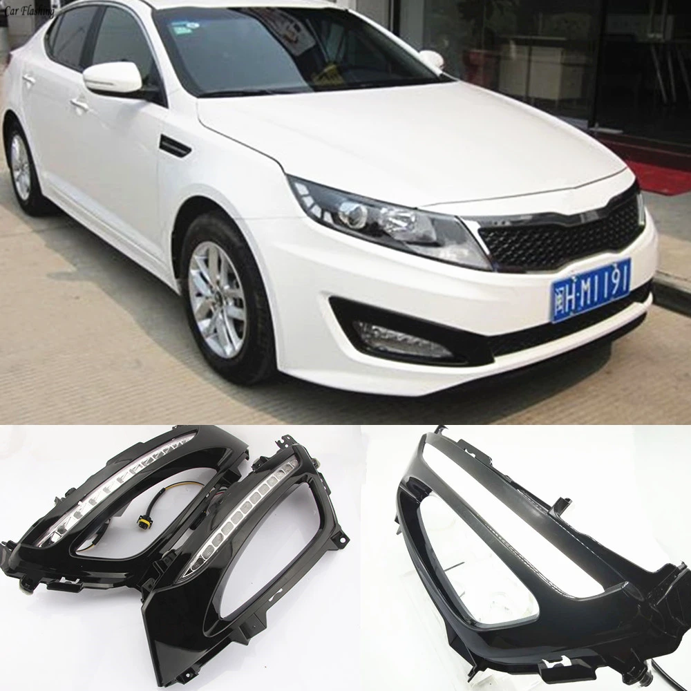 Car Flashing 1 Set Car LED DRL Daytime Running Light Daylight With Yellow Turn Signal For Kia Optima K5 2011 2012 2013 2014
Car Flashing 1 Set Car LED DRL Daytime Running Light Daylight With Yellow Turn Signal For Kia Optima K5 2011 2012 2013 2014