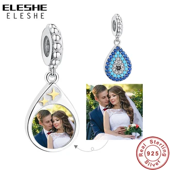 Custom Photo 925 Sterling Silver Bead Blue Crystal God's Eye Pendant Charm Fit Bracelet Necklace Personalized Jewelry
Custom Photo 925 Sterling Silver Bead Blue Crystal God's Eye Pendant Charm Fit Bracelet Necklace Personalized Jewelry