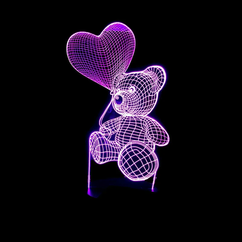 Gift for girlfriend 7 Color Change 3D Hologram bear Lamp party favor anniversary present Valentine's day gift
Gift for girlfriend 7 Color Change 3D Hologram bear Lamp party favor anniversary present Valentine's day gift