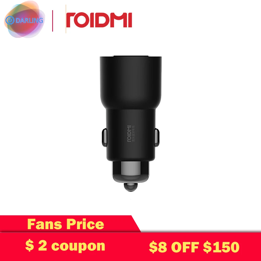 ROIDMI 3S Car Charger Bluetooth 5V 3.4A Music Playing Smart Control Battery Monitor APP Car Charger for Android & iOS
ROIDMI 3S Car Charger Bluetooth 5V 3.4A Music Playing Smart Control Battery Monitor APP Car Charger for Android & iOS