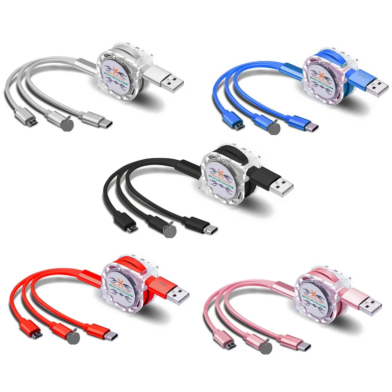 3 IN 1 Retractable USB Charging Cable Micro USB Type C Cord for Samsung Galaxy A30 A50 A70 for Huawei P30 Pro Phone Charger Cabe
3 IN 1 Retractable USB Charging Cable Micro USB Type C Cord for Samsung Galaxy A30 A50 A70 for Huawei P30 Pro Phone Charger Cabe