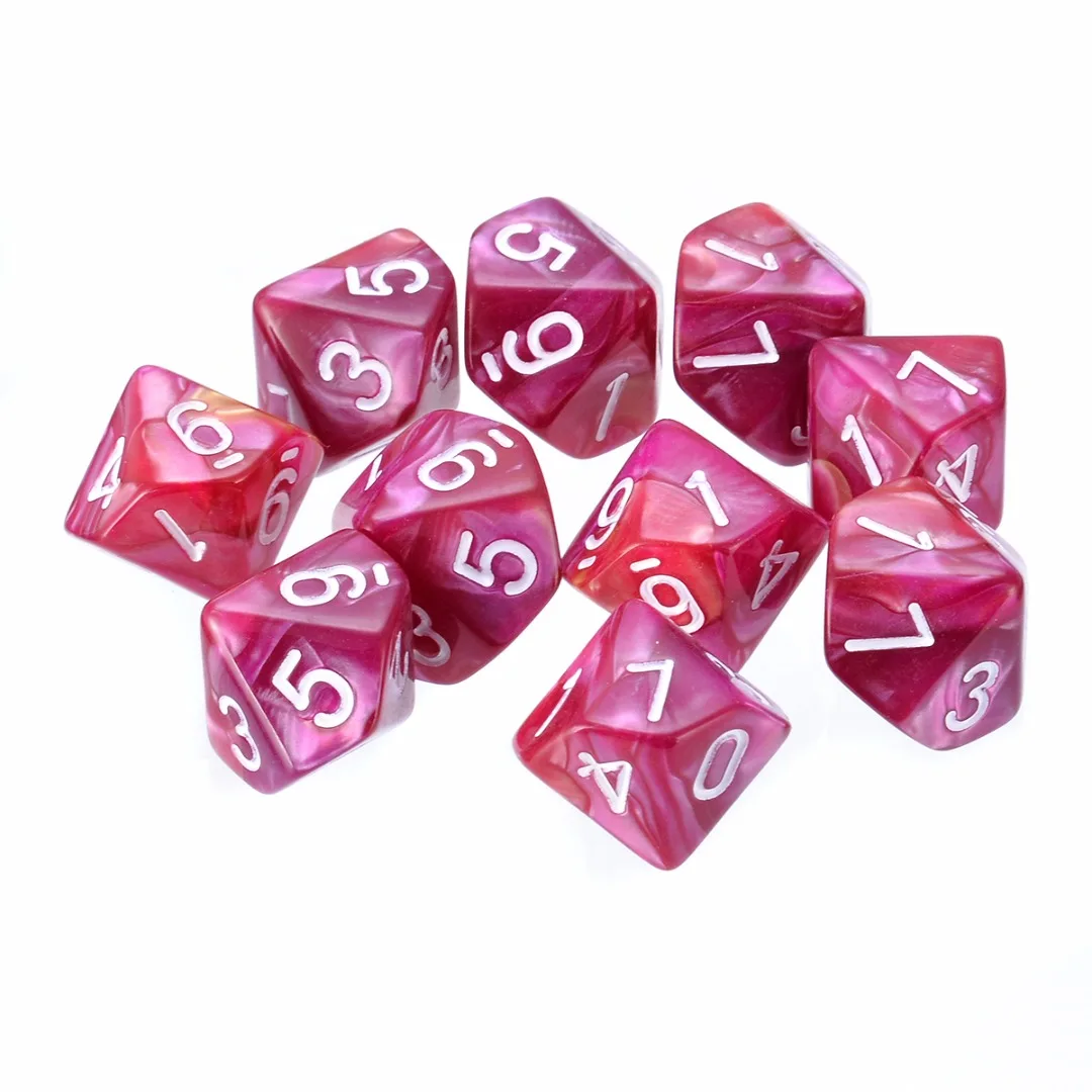 10pcs/lot Standard 10 Sided Dice Set 7 Colors Polyhedral Dice For Dungeons Dragons Decider Birthday Parties Board Game Wholesale
10pcs/lot Standard 10 Sided Dice Set 7 Colors Polyhedral Dice For Dungeons Dragons Decider Birthday Parties Board Game Wholesale