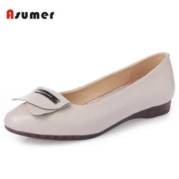 ASUMER 2020 Genuine leather women flats Soft bottom spring summer ladies loafers comfortable flat shoes female size 35-43
ASUMER 2020 Genuine leather women flats Soft bottom spring summer ladies loafers comfortable flat shoes female size 35-43