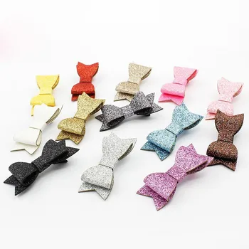 2016 new girl Fashion Glitter Leather Hair Clips Trendy kids Leather Bow Knot Hairpins Faux Bow Hair Clips 10pcs/lot
2016 new girl Fashion Glitter Leather Hair Clips Trendy kids Leather Bow Knot Hairpins Faux Bow Hair Clips 10pcs/lot