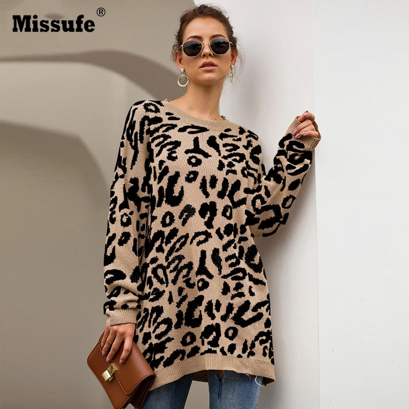 Missufe 4 Color O Neck Leopard Sweaters Women Autumn Winter Pullovers Jumpers Female Knitted Chic Loose Warm Sweaters 2019 Mujer
Missufe 4 Color O Neck Leopard Sweaters Women Autumn Winter Pullovers Jumpers Female Knitted Chic Loose Warm Sweaters 2019 Mujer