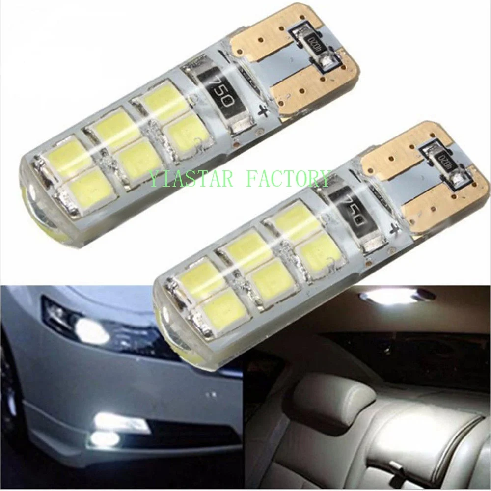 Yiastar 500PCS High quality silicone Car Auto LED 194 W5W 12SMD T10 12 LED SMD 2835 Wedge led Light Bulb Lamp
Yiastar 500PCS High quality silicone Car Auto LED 194 W5W 12SMD T10 12 LED SMD 2835 Wedge led Light Bulb Lamp