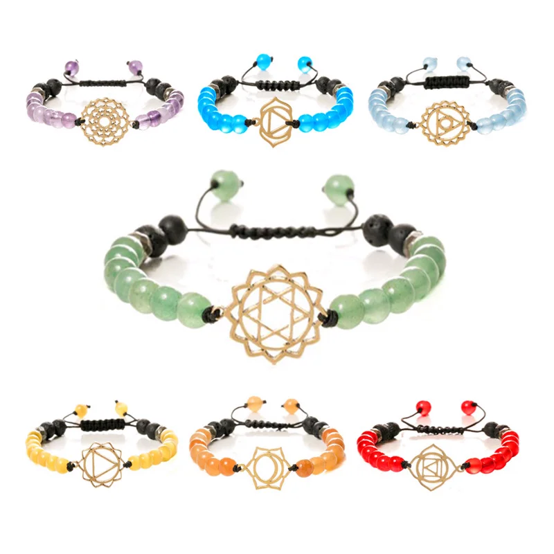 7 Chakra Natural Stone Bracelets Lace-up Healing Crystal Handmade Hologram Bracelets For Unisex
7 Chakra Natural Stone Bracelets Lace-up Healing Crystal Handmade Hologram Bracelets For Unisex