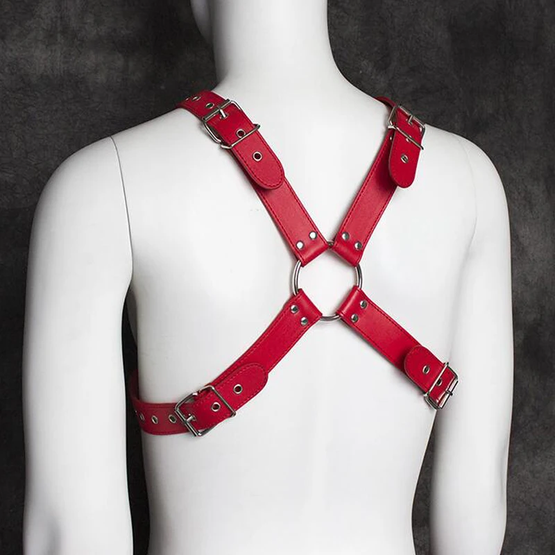 Fashion Sexy Men Lingerie red faux Leather Adjustable Body Chest Harness Bondage Costume metal pin Buckle strap belt accessories
Fashion Sexy Men Lingerie red faux Leather Adjustable Body Chest Harness Bondage Costume metal pin Buckle strap belt accessories