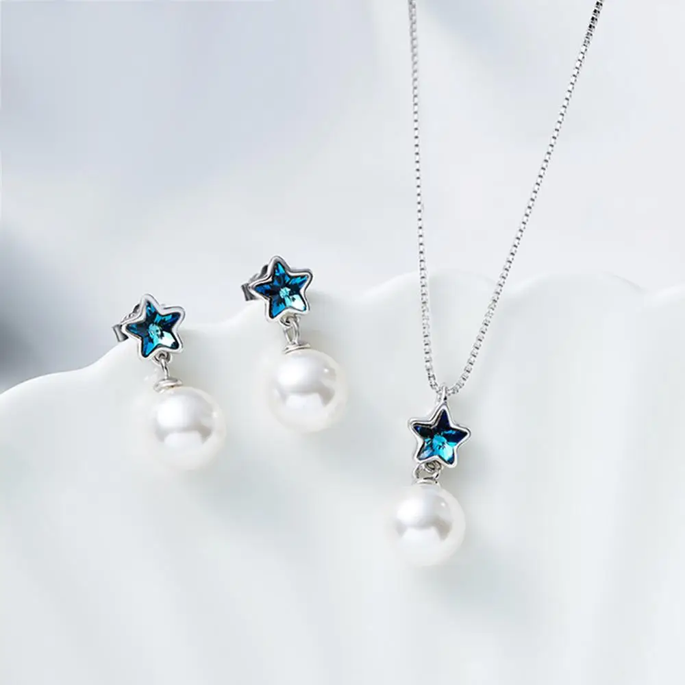 LuxJuly Blue Crystal Star with Pearl Elegant Female Jewelry Set Embellished With Crystals From Swarovski
LuxJuly Blue Crystal Star with Pearl Elegant Female Jewelry Set Embellished With Crystals From Swarovski