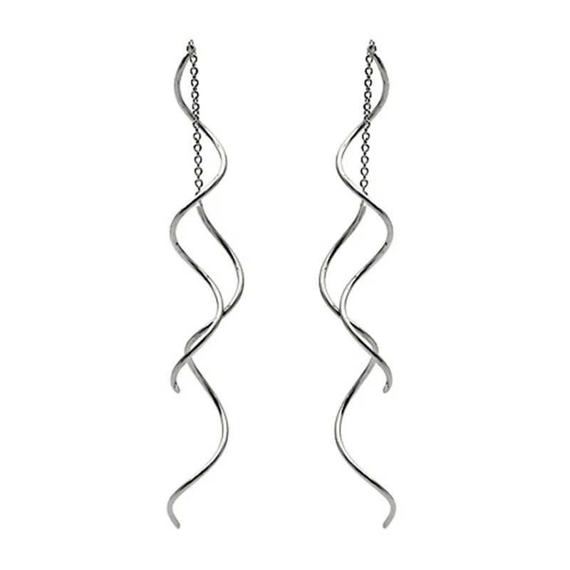 MISANANRYNE Top Quality Simple Spiral Ear Line Rose Gold Color Fashion Wave Style Long Earrings For Women Jewelry Wholesale
MISANANRYNE Top Quality Simple Spiral Ear Line Rose Gold Color Fashion Wave Style Long Earrings For Women Jewelry Wholesale