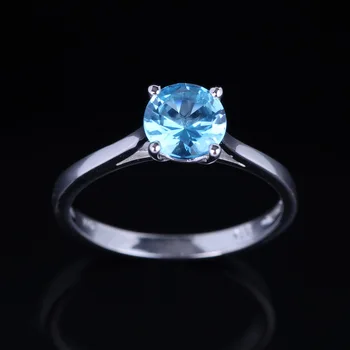 Solid 10k White Gold Women Trendy Fine Jewelry Round 6.5mm Genuine Swiss Blue Topaz Gemstone Solitaire Engagement Wedding Ring
Solid 10k White Gold Women Trendy Fine Jewelry Round 6.5mm Genuine Swiss Blue Topaz Gemstone Solitaire Engagement Wedding Ring