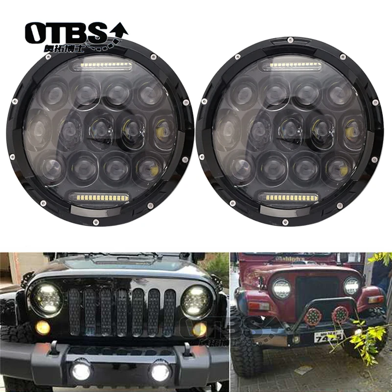 1 Pair 75W 7 inch Led Headlights Offroad H4 Angel Eye Hi/Lo Beam DRL Headlight For Jeep Wrangler JK Lada Niva 4x4 Land Rover 
1 Pair 75W 7 inch Led Headlights Offroad H4 Angel Eye Hi/Lo Beam DRL Headlight For Jeep Wrangler JK Lada Niva 4x4 Land Rover