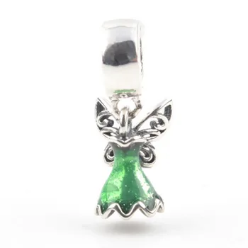 Authentic 925 Sterling Silver Fairy Green Enamel Skirt Elegant Wings Hanging Pendant Bead Fit Original Pandora Bracelets Charm
Authentic 925 Sterling Silver Fairy Green Enamel Skirt Elegant Wings Hanging Pendant Bead Fit Original Pandora Bracelets Charm