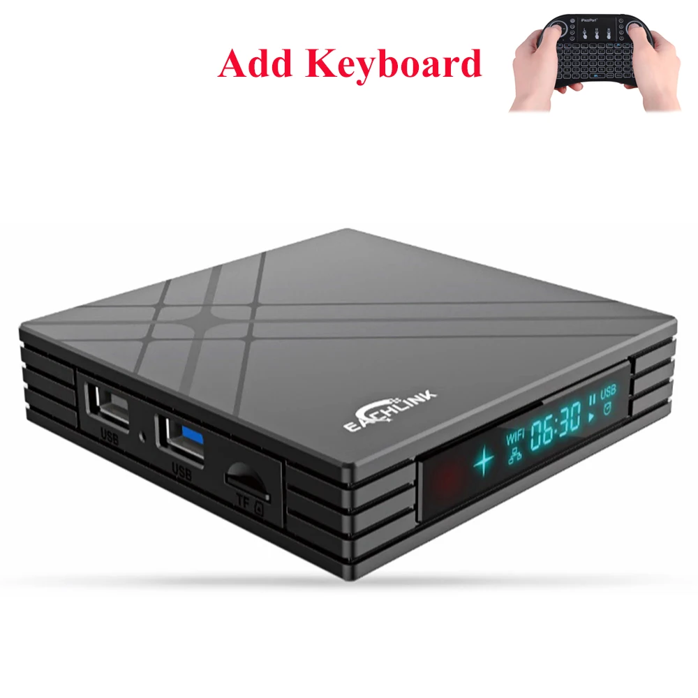 EACHLINK H6 Mini TV Box Android 7.0 Allwinner H6 3GB + 32GB 2.4G WiFi 100Mbps USB3.0 BT4.1 Support 6K HD smart tv box PK X96
EACHLINK H6 Mini TV Box Android 7.0 Allwinner H6 3GB + 32GB 2.4G WiFi 100Mbps USB3.0 BT4.1 Support 6K HD smart tv box PK X96